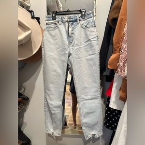 Abercrombie The Mom High Rise Light Wash Jeans